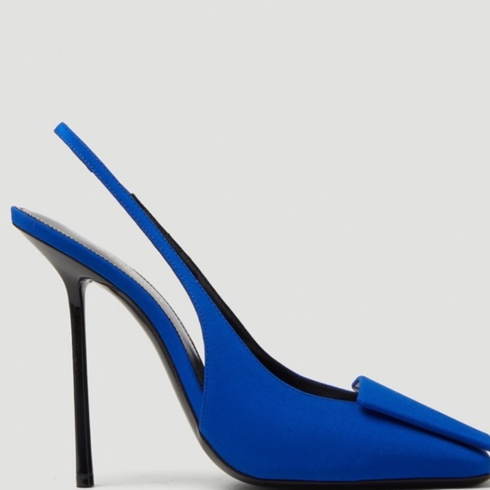 Saint Laurent Vibrant Blue Slingback Heels